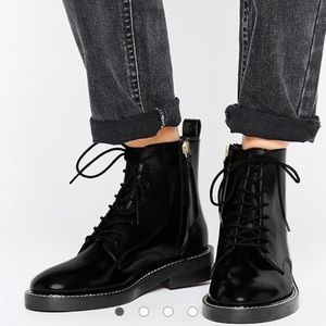 ASOS Leather Lace Up Booties
